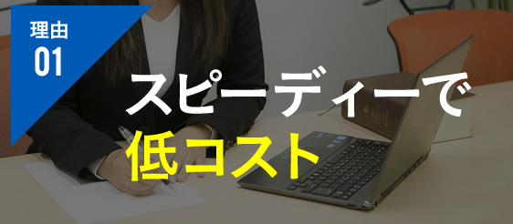 スピーディーで低コスト